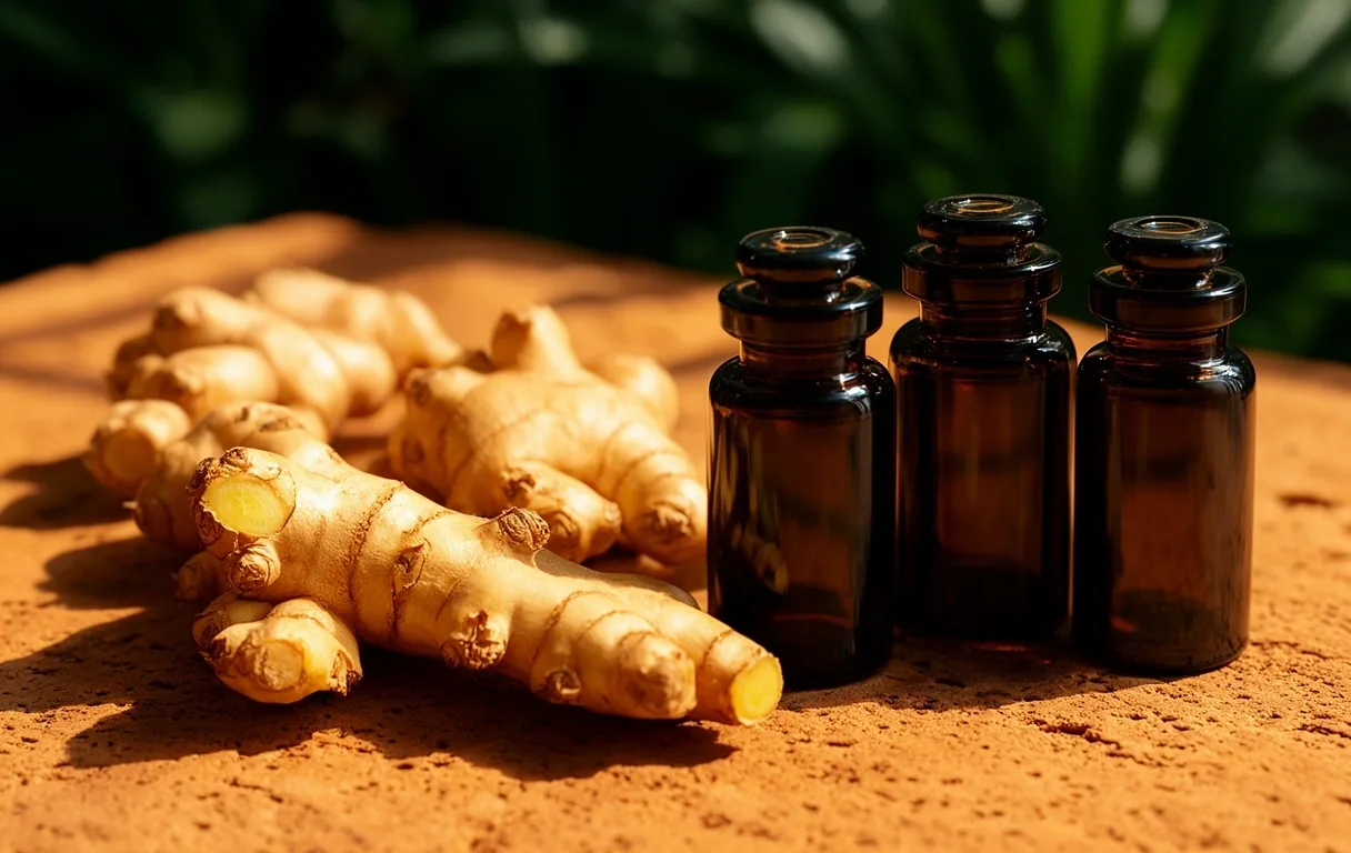 Natural ingredients and apothecary glass